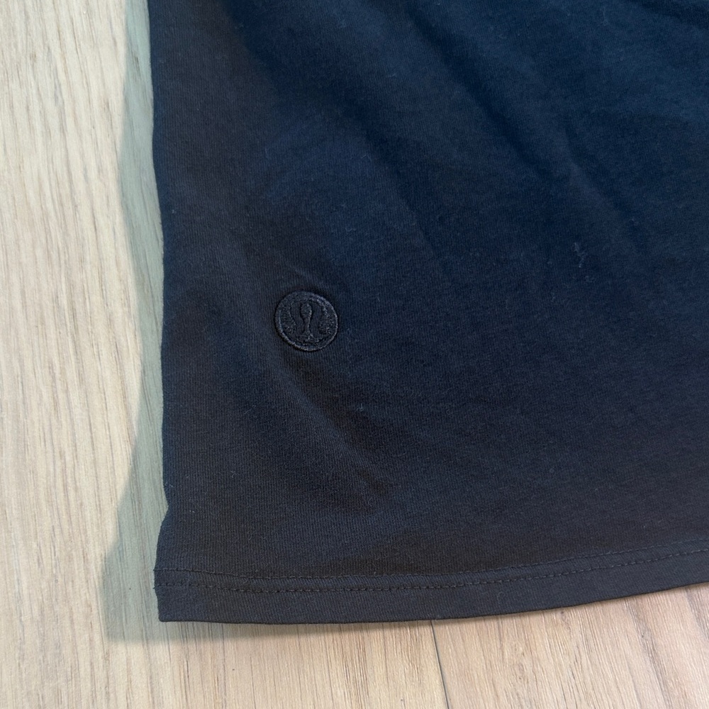 Lululemon Athletica Black Organic Cotton Crew Neck Top - Small - Picture 6 of 7